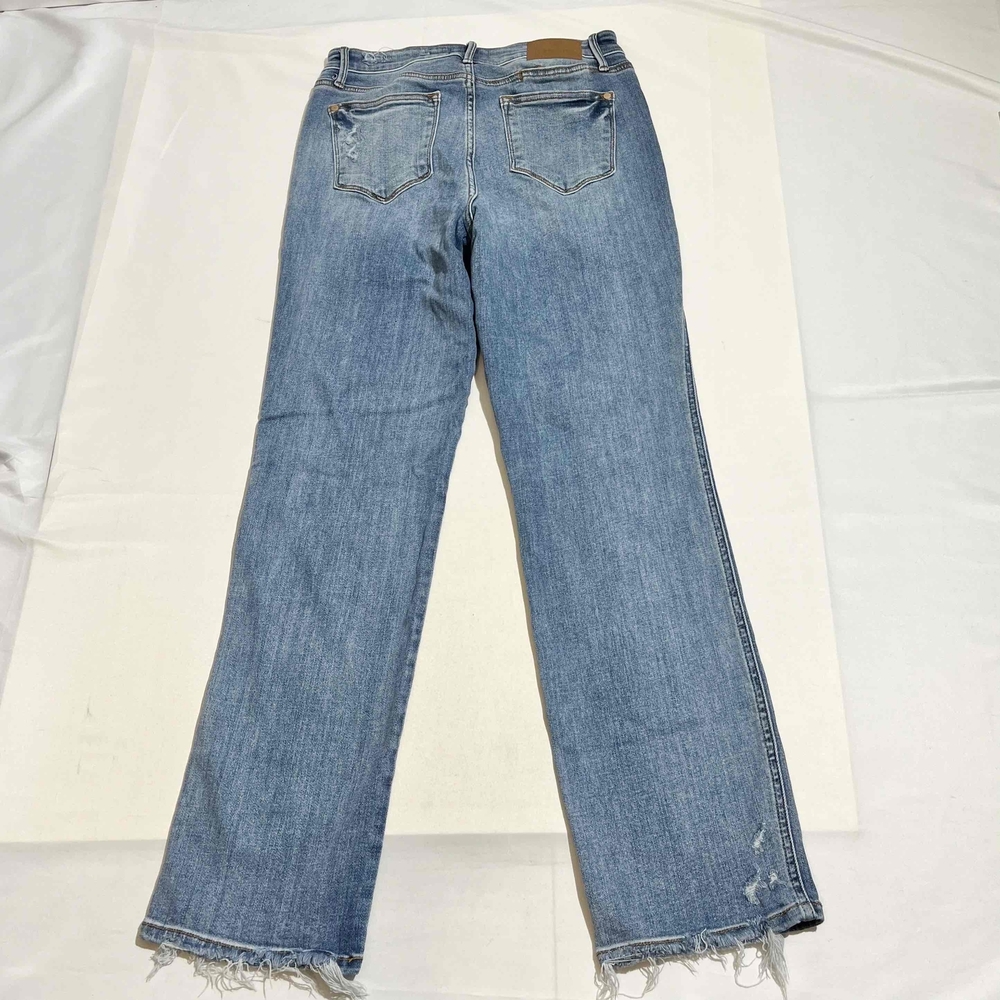Judy Blue Frayed Denim Dad Jeans Womens